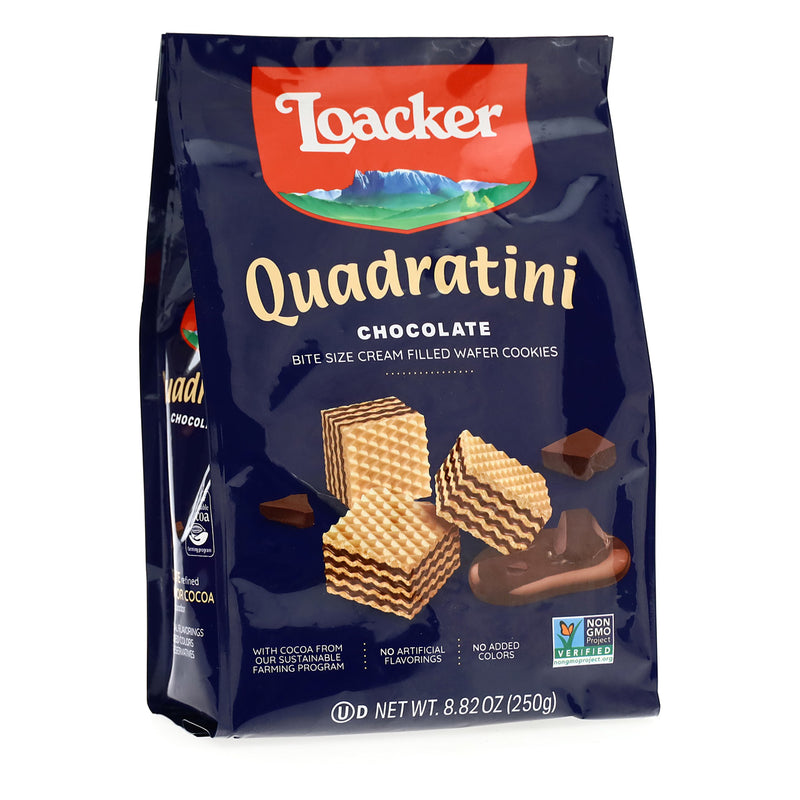 Loacker Quadratini Chocolate Wafer Cookies, 8.82oz