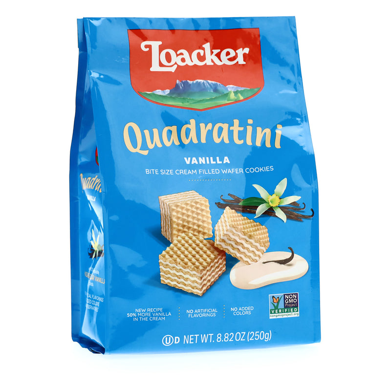 Loacker Quadratini Vanilla Wafer Cookies, 8.82oz