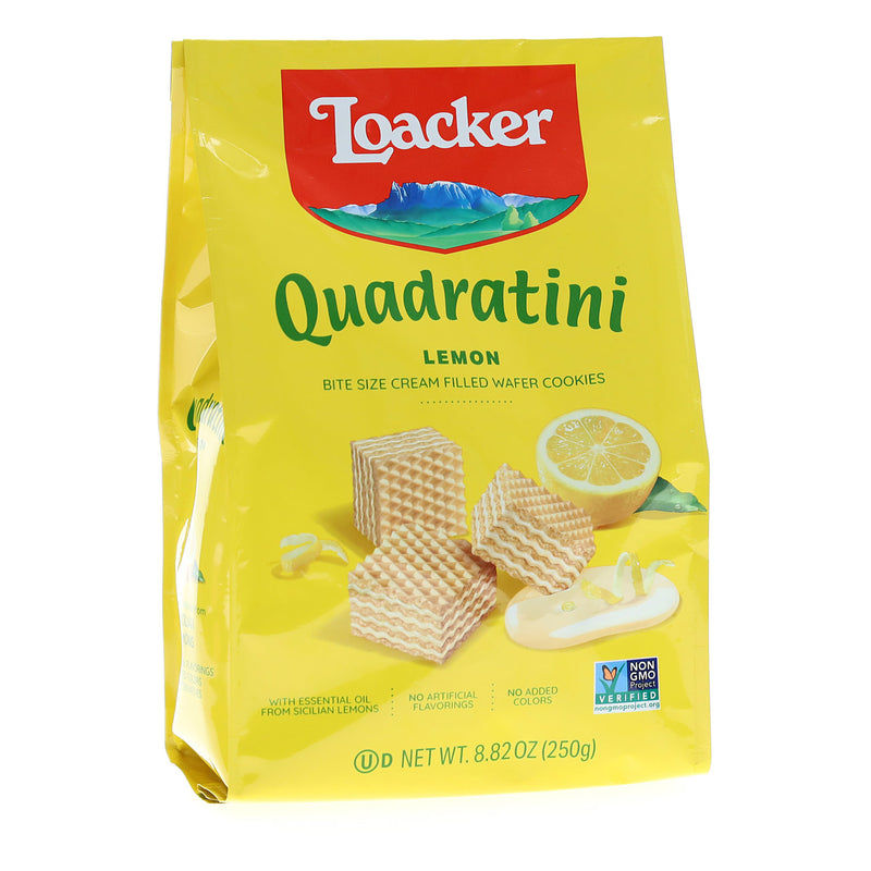 Loacker Quadratini Lemon Wafer Cookies, 8.82oz