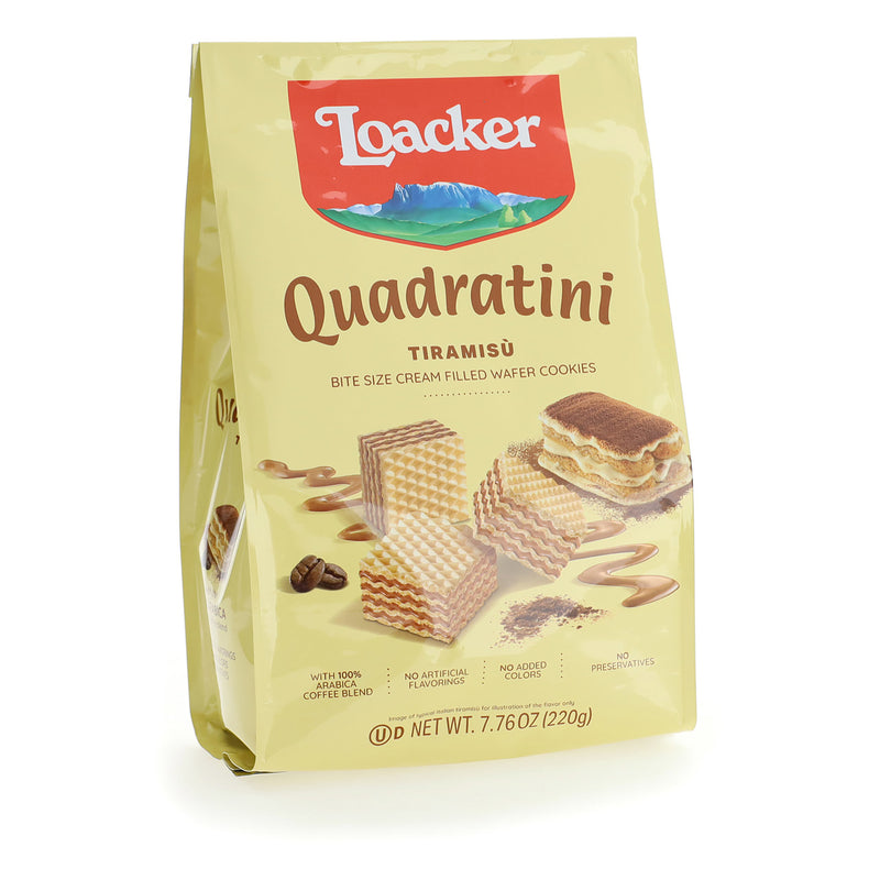 Loacker Quadratini TiramisÃ¹ Wafer Cookies, 7.76oz